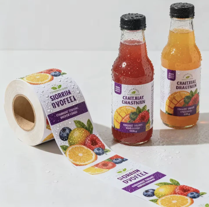 Custom Pvc Bottle Label Rolls