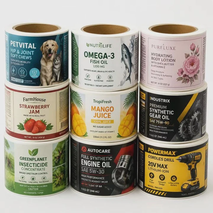 Waterproof Pvc Roll Labels Printing